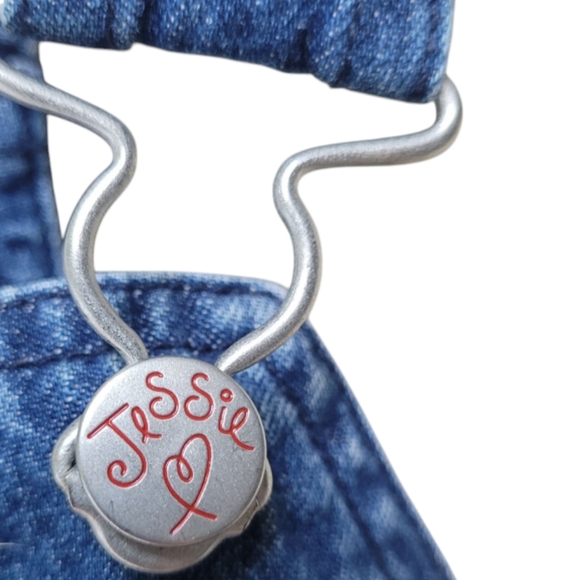 Disney Store Toy Story "Jessie" Embroidered Denim Overall Dress Size 10-12 Girl - Picture 8 of 15